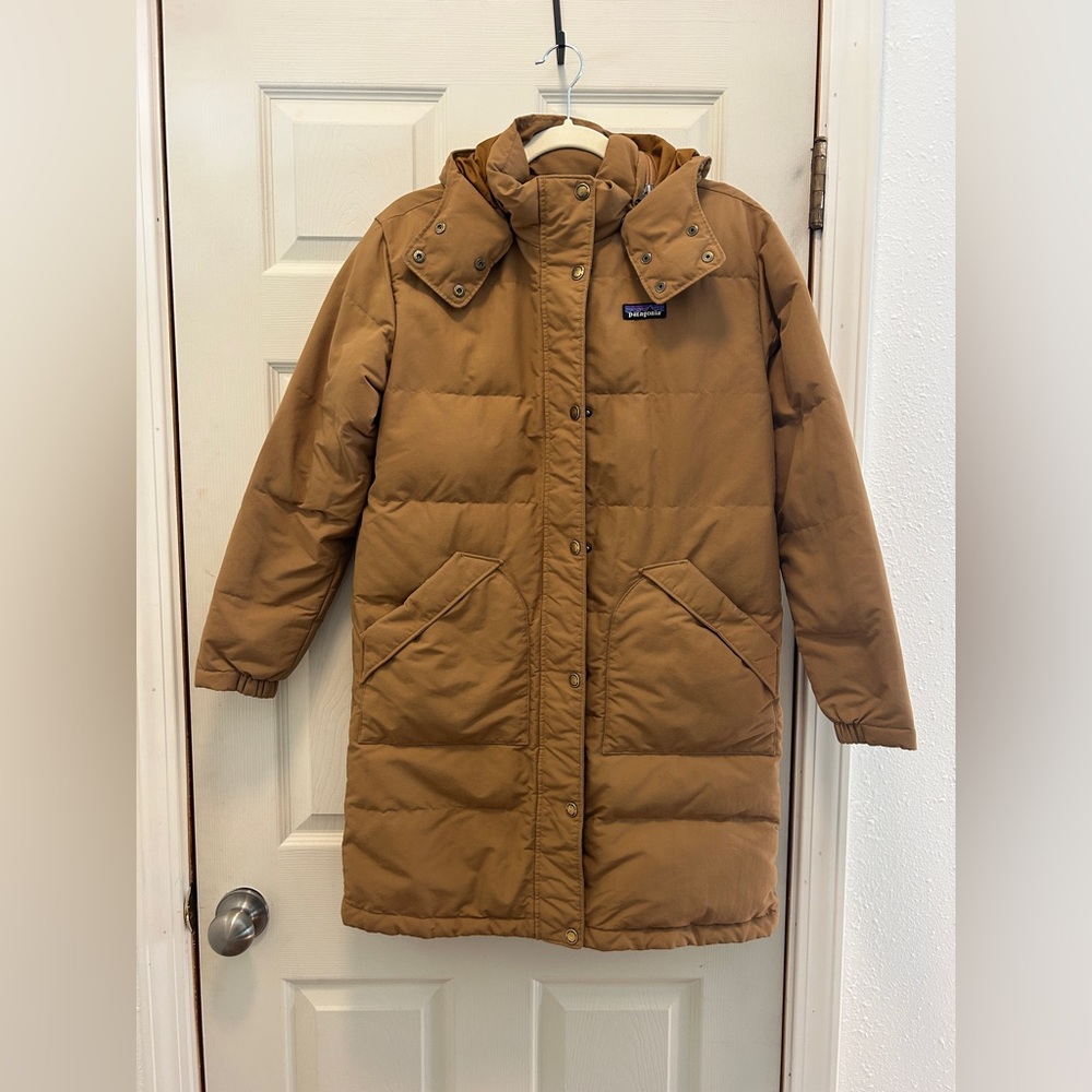 Patagonia Mustard Brown Downdrift Parka